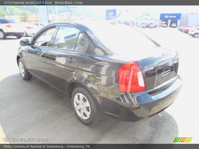 Ebony Black / Gray 2010 Hyundai Accent GLS 4 Door