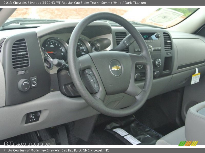 Summit White / Dark Titanium 2013 Chevrolet Silverado 3500HD WT Regular Cab Stake Truck