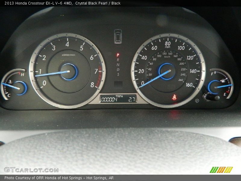 Crystal Black Pearl / Black 2013 Honda Crosstour EX-L V-6 4WD