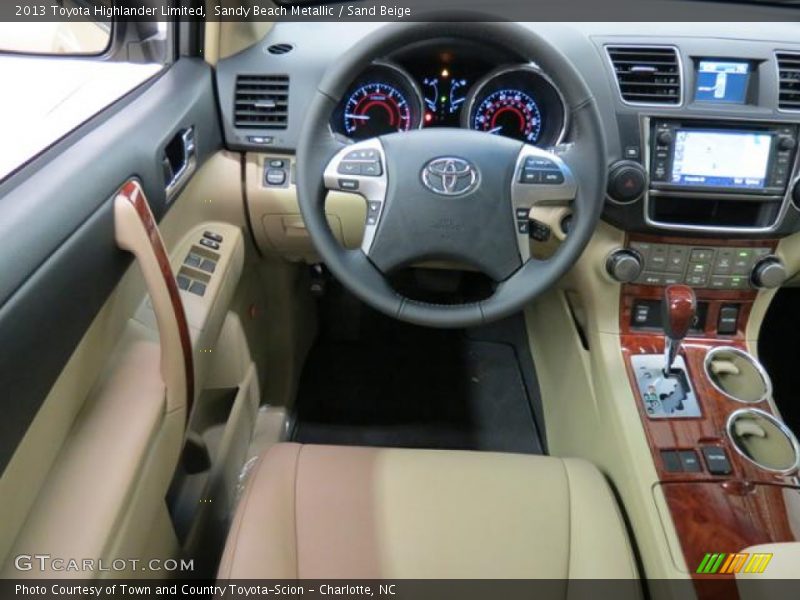 Sandy Beach Metallic / Sand Beige 2013 Toyota Highlander Limited