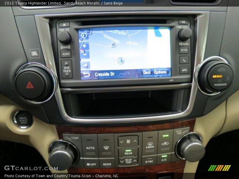 Navigation of 2013 Highlander Limited