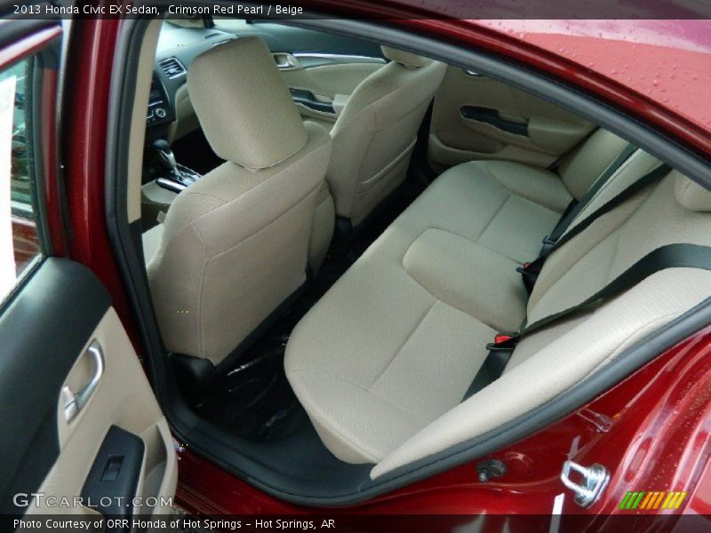 Crimson Red Pearl / Beige 2013 Honda Civic EX Sedan