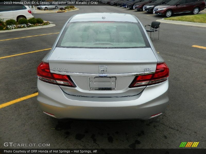 Alabaster Silver Metallic / Gray 2013 Honda Civic EX-L Sedan