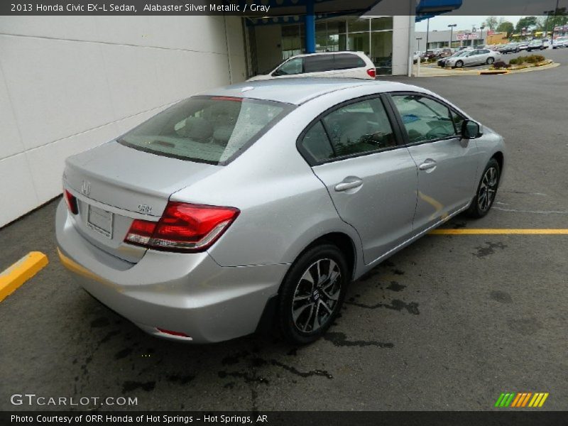 Alabaster Silver Metallic / Gray 2013 Honda Civic EX-L Sedan