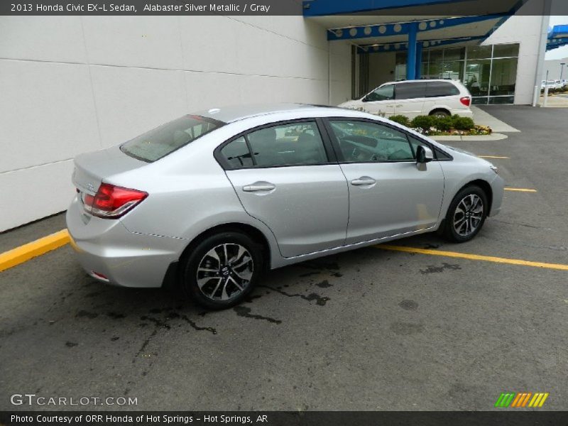 Alabaster Silver Metallic / Gray 2013 Honda Civic EX-L Sedan