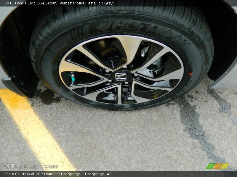 Alabaster Silver Metallic / Gray 2013 Honda Civic EX-L Sedan