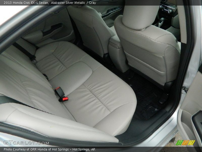 Alabaster Silver Metallic / Gray 2013 Honda Civic EX-L Sedan