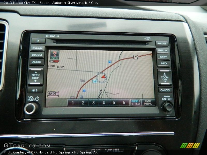 Alabaster Silver Metallic / Gray 2013 Honda Civic EX-L Sedan