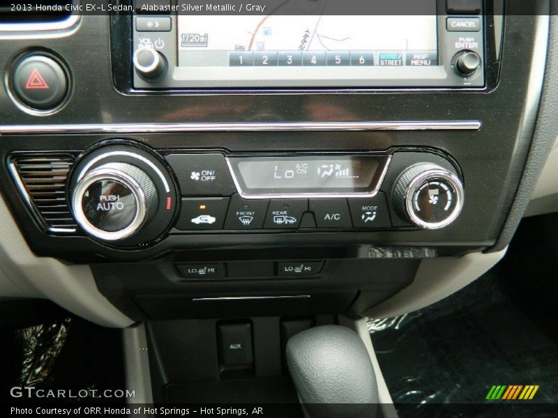 Alabaster Silver Metallic / Gray 2013 Honda Civic EX-L Sedan