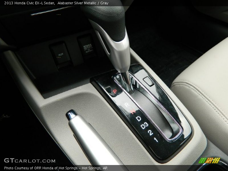 Alabaster Silver Metallic / Gray 2013 Honda Civic EX-L Sedan
