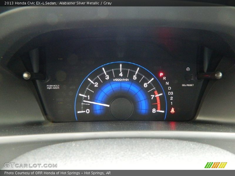 Alabaster Silver Metallic / Gray 2013 Honda Civic EX-L Sedan