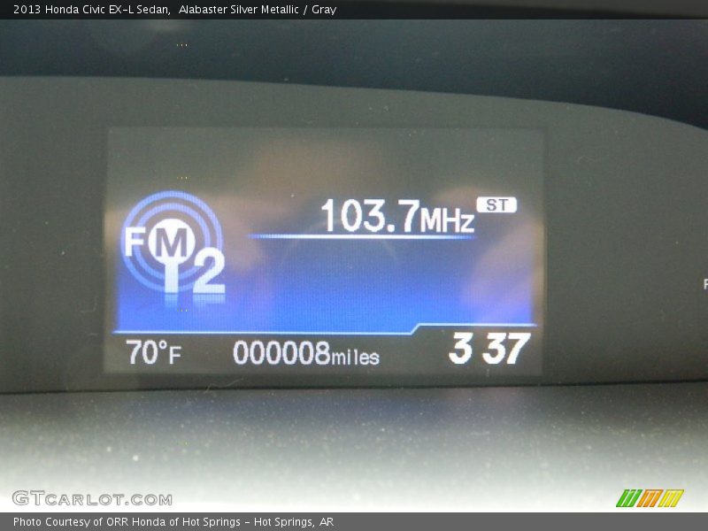 Alabaster Silver Metallic / Gray 2013 Honda Civic EX-L Sedan