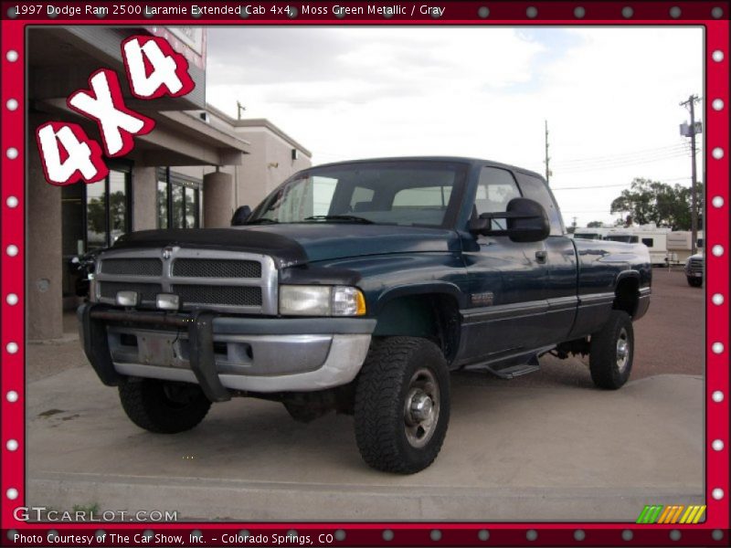 Moss Green Metallic / Gray 1997 Dodge Ram 2500 Laramie Extended Cab 4x4