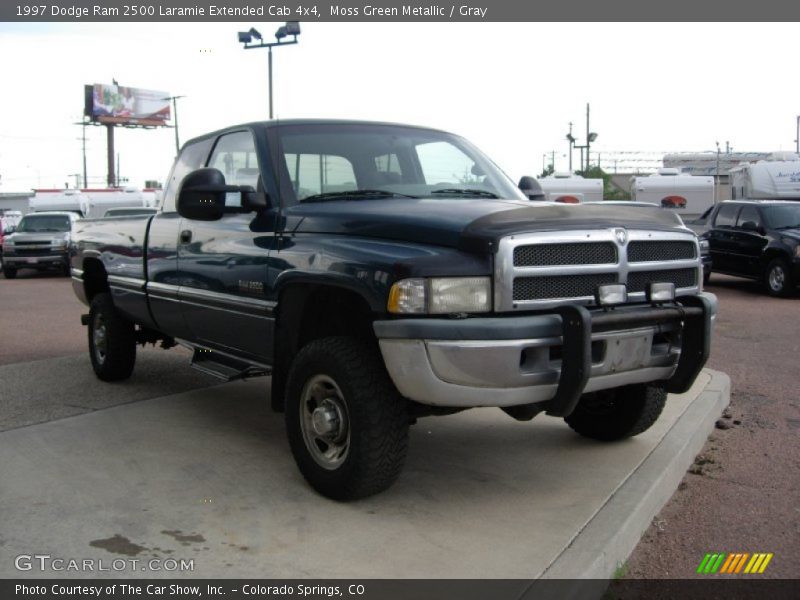 Moss Green Metallic / Gray 1997 Dodge Ram 2500 Laramie Extended Cab 4x4