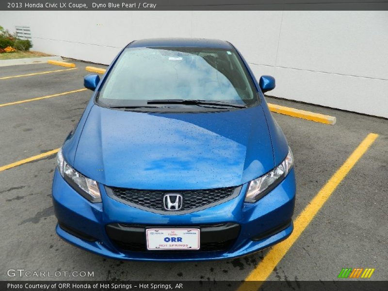 Dyno Blue Pearl / Gray 2013 Honda Civic LX Coupe