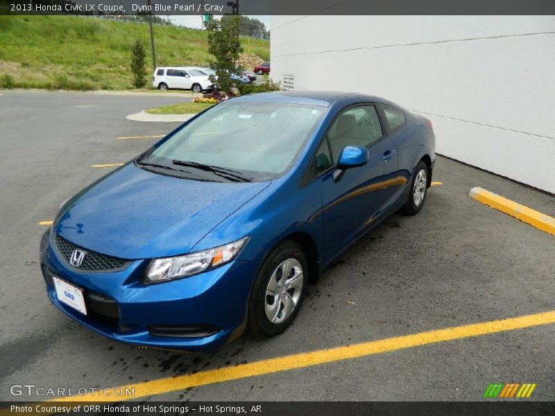 Dyno Blue Pearl / Gray 2013 Honda Civic LX Coupe