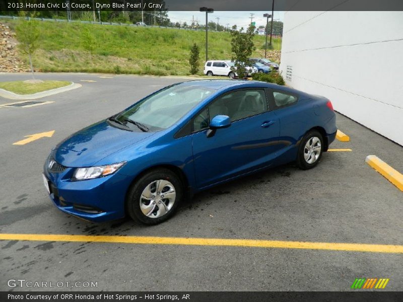Dyno Blue Pearl / Gray 2013 Honda Civic LX Coupe