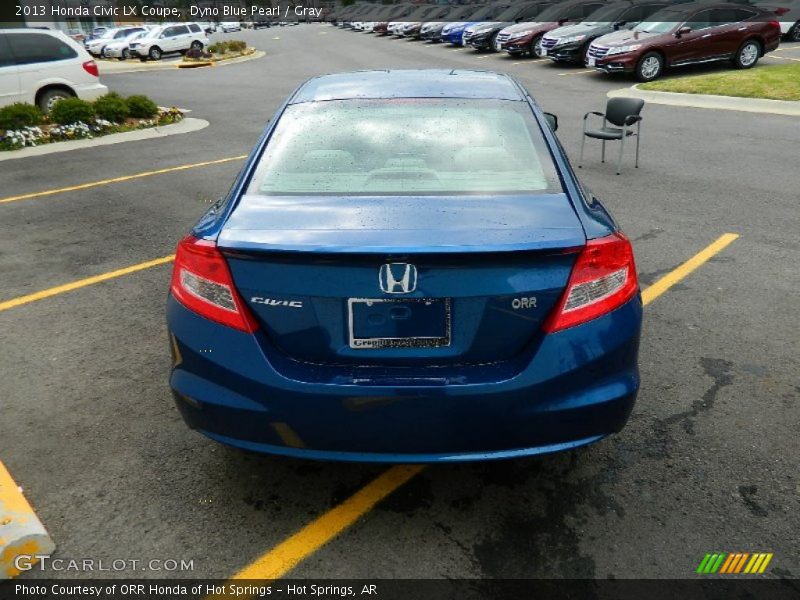 Dyno Blue Pearl / Gray 2013 Honda Civic LX Coupe