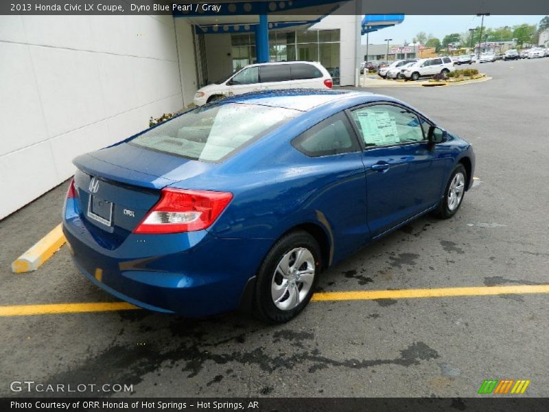 Dyno Blue Pearl / Gray 2013 Honda Civic LX Coupe