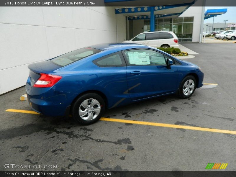 Dyno Blue Pearl / Gray 2013 Honda Civic LX Coupe