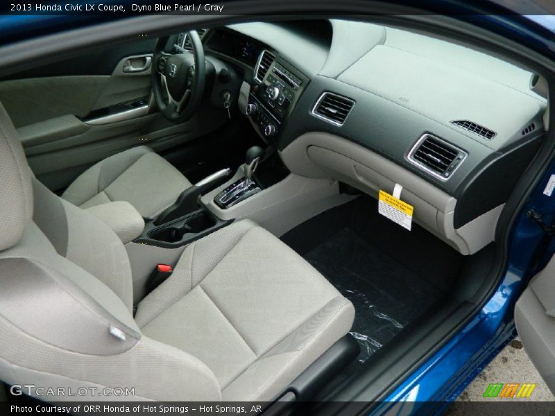 Dyno Blue Pearl / Gray 2013 Honda Civic LX Coupe