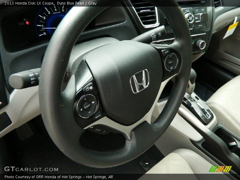 Dyno Blue Pearl / Gray 2013 Honda Civic LX Coupe