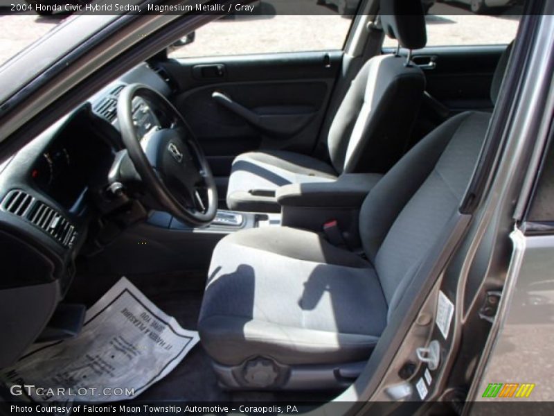 Magnesium Metallic / Gray 2004 Honda Civic Hybrid Sedan