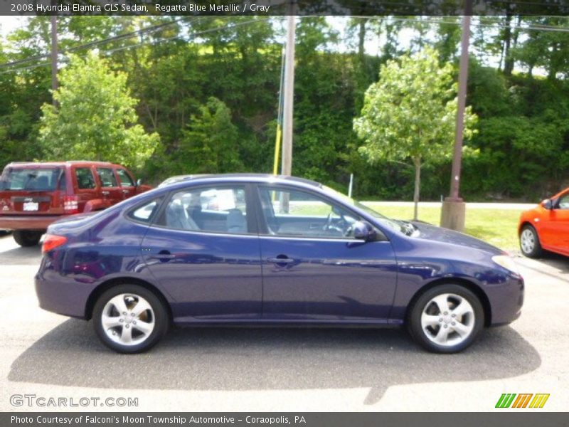 Regatta Blue Metallic / Gray 2008 Hyundai Elantra GLS Sedan