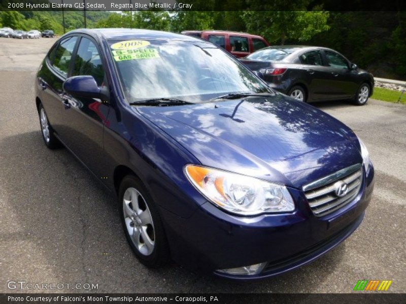 Regatta Blue Metallic / Gray 2008 Hyundai Elantra GLS Sedan