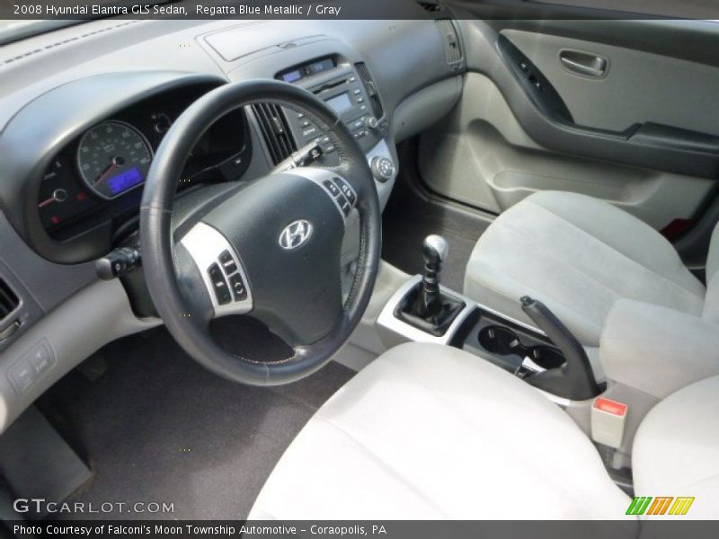 Regatta Blue Metallic / Gray 2008 Hyundai Elantra GLS Sedan