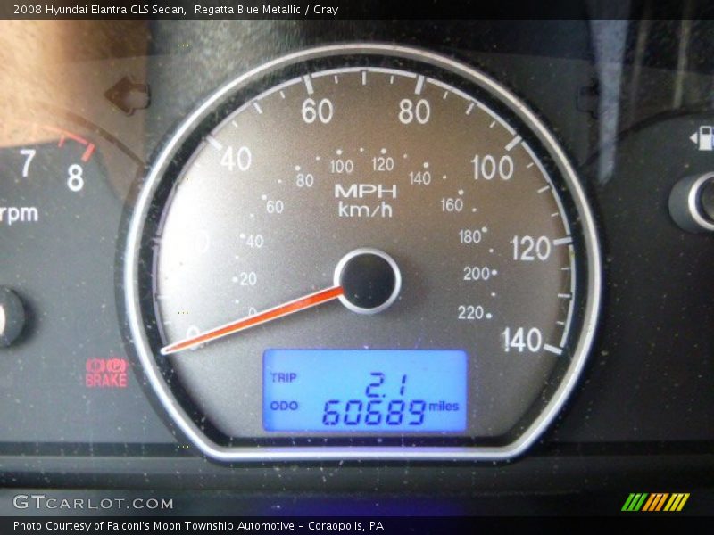 Regatta Blue Metallic / Gray 2008 Hyundai Elantra GLS Sedan