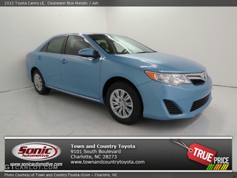 Clearwater Blue Metallic / Ash 2013 Toyota Camry LE