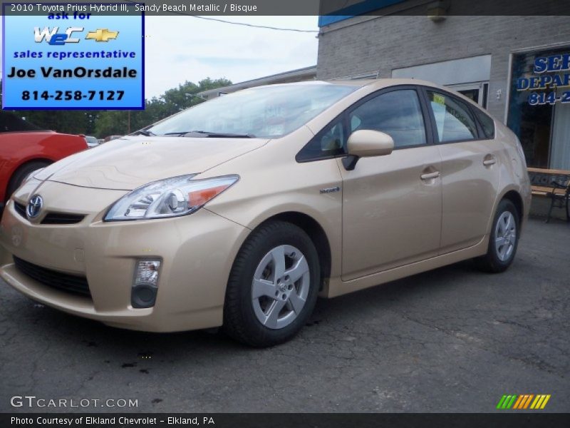Sandy Beach Metallic / Bisque 2010 Toyota Prius Hybrid III