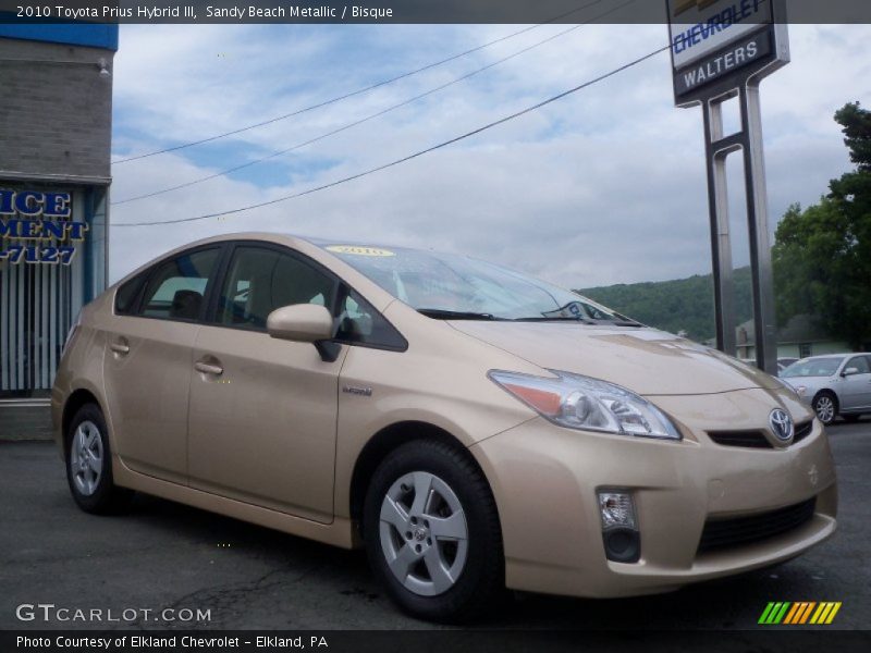 Sandy Beach Metallic / Bisque 2010 Toyota Prius Hybrid III