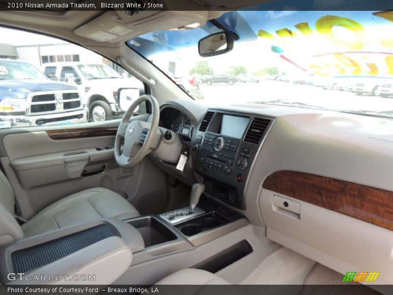 Blizzard White / Stone 2010 Nissan Armada Titanium