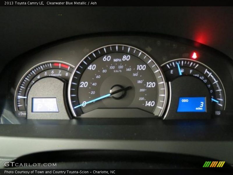 Clearwater Blue Metallic / Ash 2013 Toyota Camry LE
