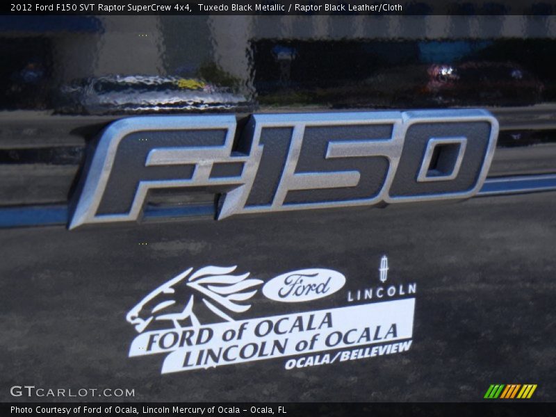 Tuxedo Black Metallic / Raptor Black Leather/Cloth 2012 Ford F150 SVT Raptor SuperCrew 4x4