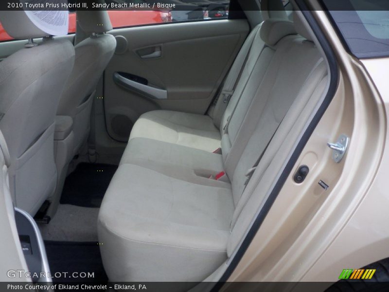 Rear Seat of 2010 Prius Hybrid III