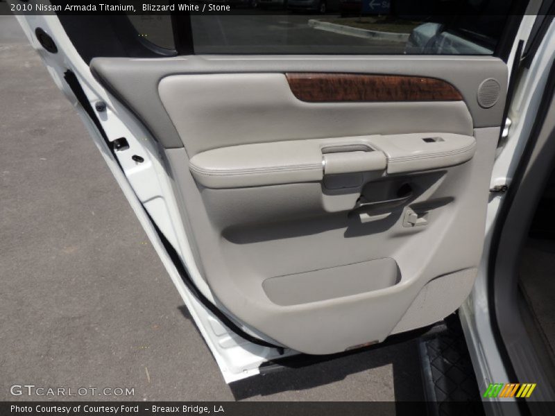 Blizzard White / Stone 2010 Nissan Armada Titanium