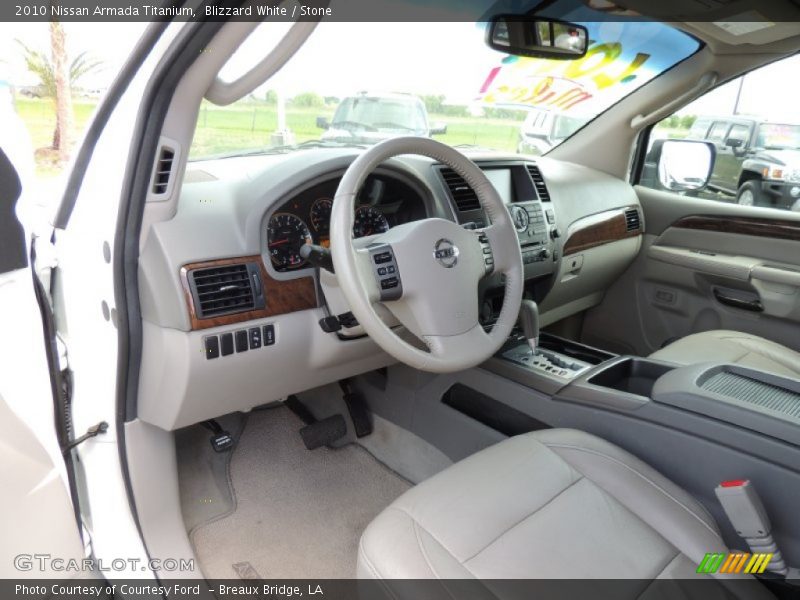 Stone Interior - 2010 Armada Titanium 