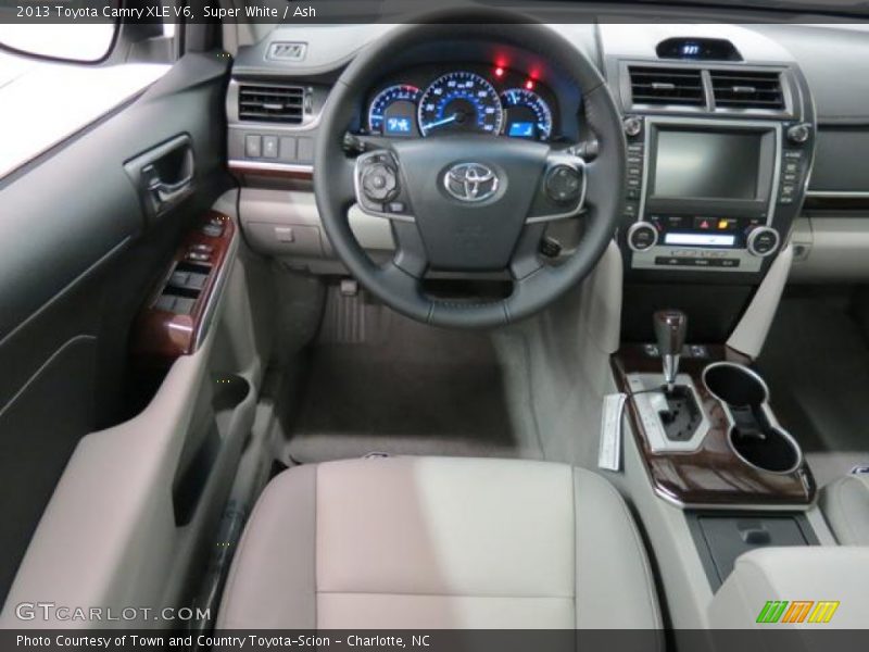 Super White / Ash 2013 Toyota Camry XLE V6