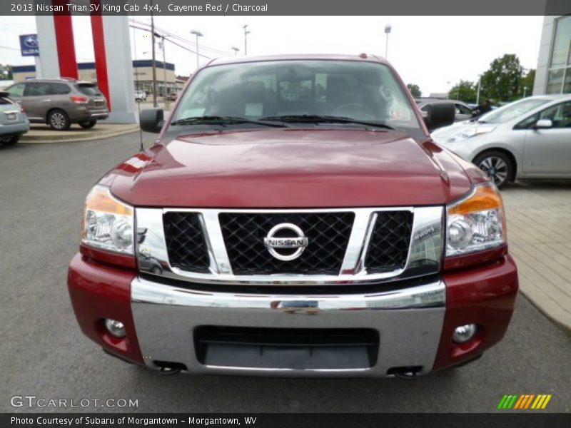 Cayenne Red / Charcoal 2013 Nissan Titan SV King Cab 4x4