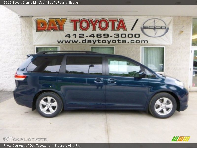 South Pacific Pearl / Bisque 2012 Toyota Sienna LE