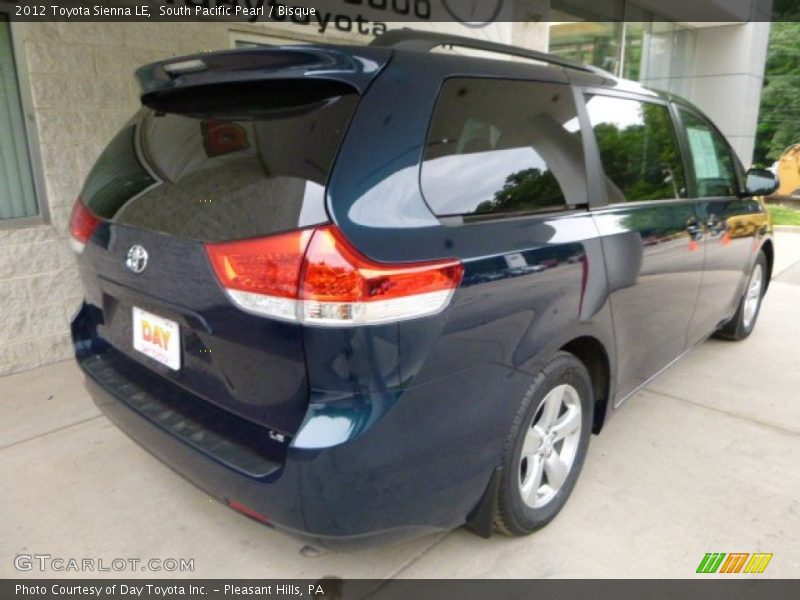 South Pacific Pearl / Bisque 2012 Toyota Sienna LE