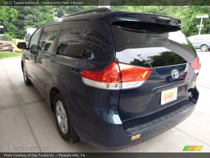 South Pacific Pearl / Bisque 2012 Toyota Sienna LE