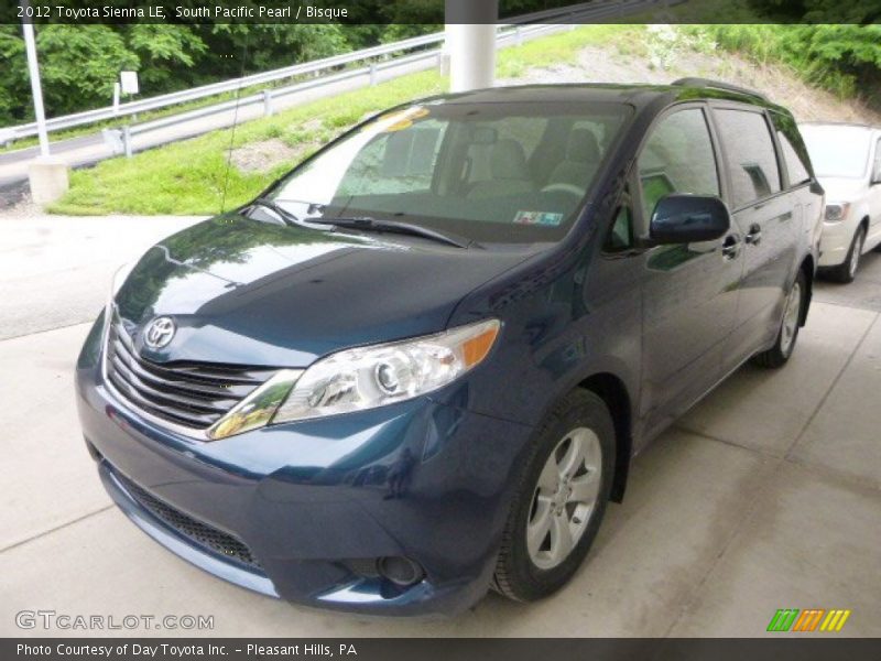 South Pacific Pearl / Bisque 2012 Toyota Sienna LE