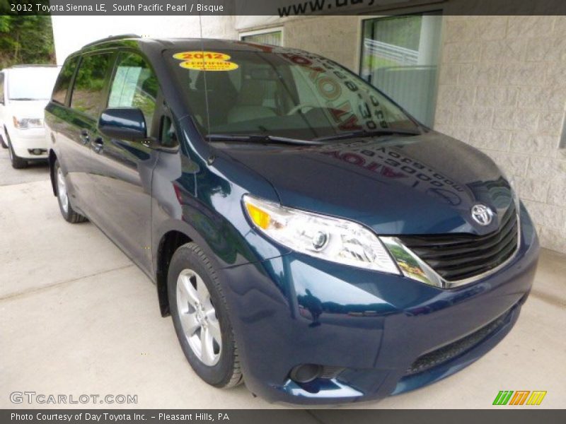 South Pacific Pearl / Bisque 2012 Toyota Sienna LE