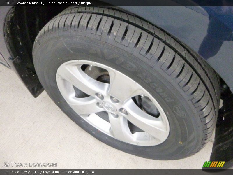South Pacific Pearl / Bisque 2012 Toyota Sienna LE