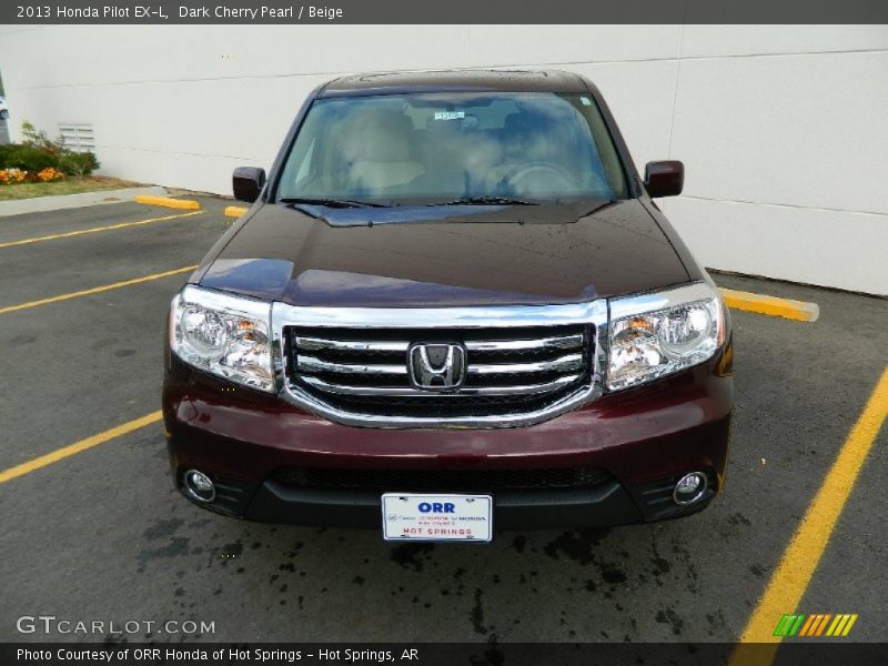 Dark Cherry Pearl / Beige 2013 Honda Pilot EX-L