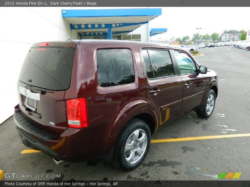Dark Cherry Pearl / Beige 2013 Honda Pilot EX-L